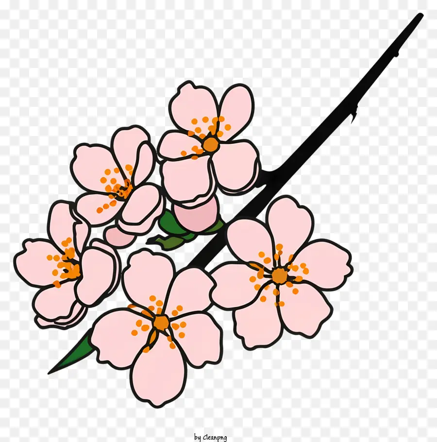 вишни，цветочный дизайн PNG