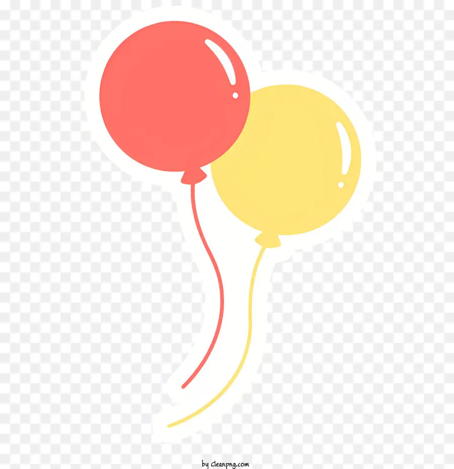 воздушные шары，красные и желтые шары PNG