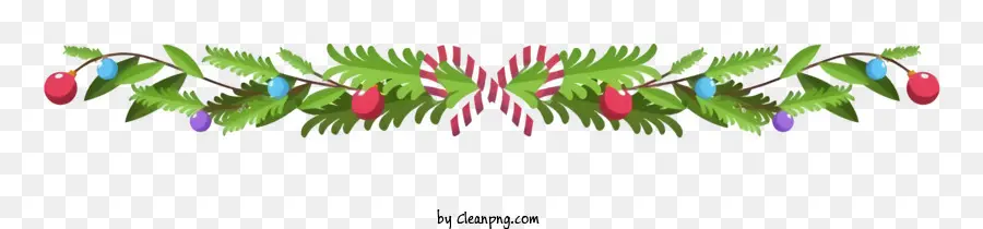 Christmas Decorations，зеленое растение PNG