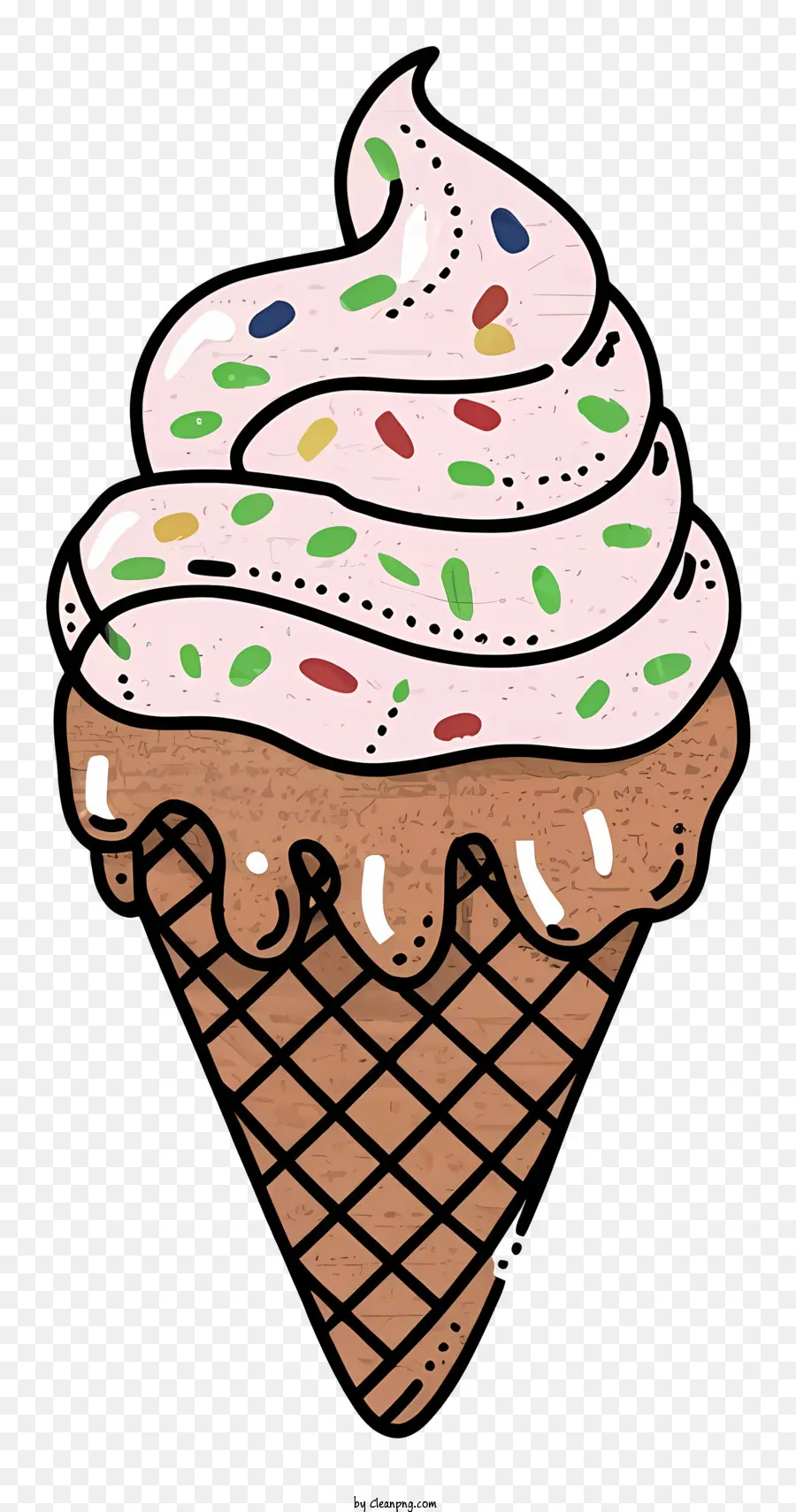 Ice Cream Cone，Популярный десерт PNG