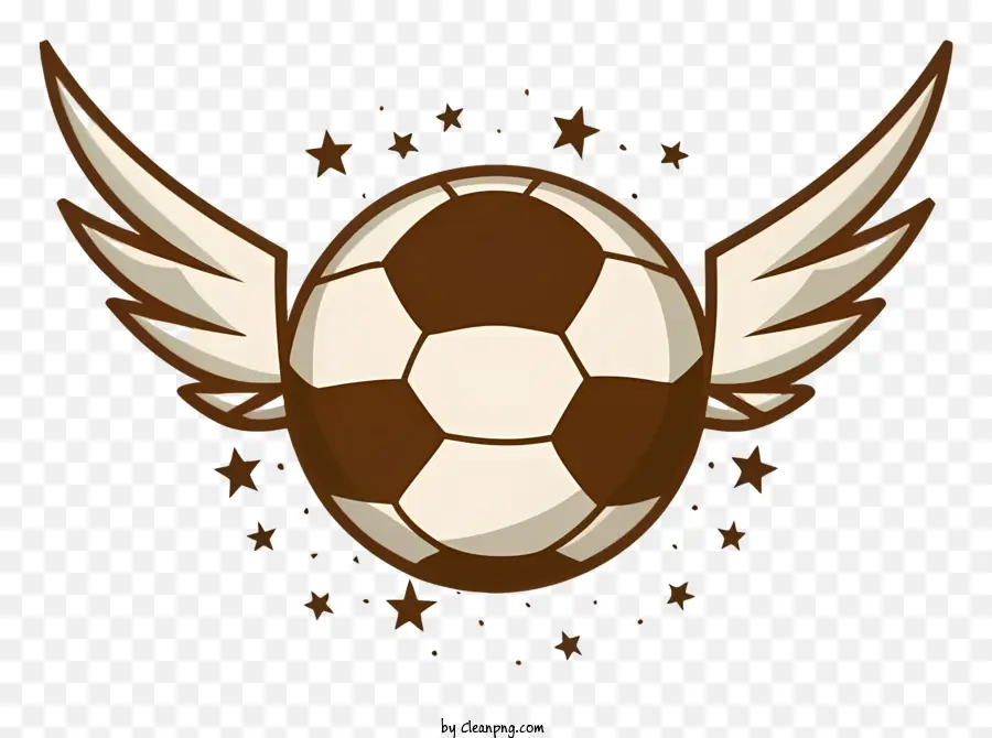 футбольный мяч，Крылья PNG