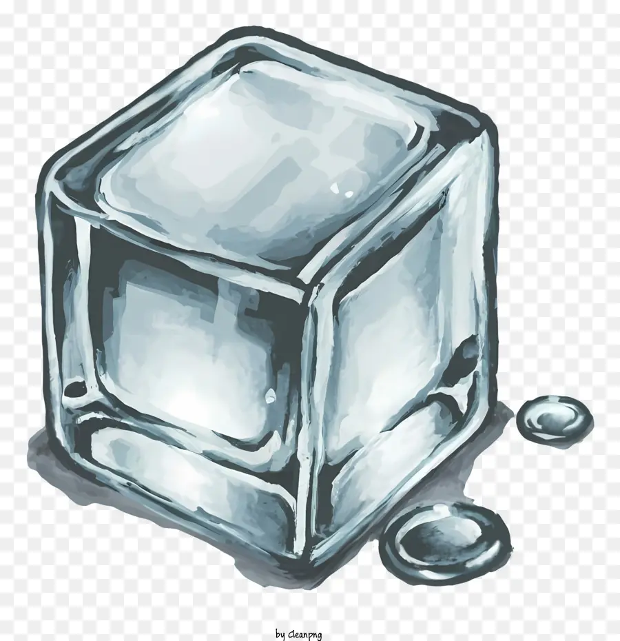 Кубик льда，Пузыри PNG