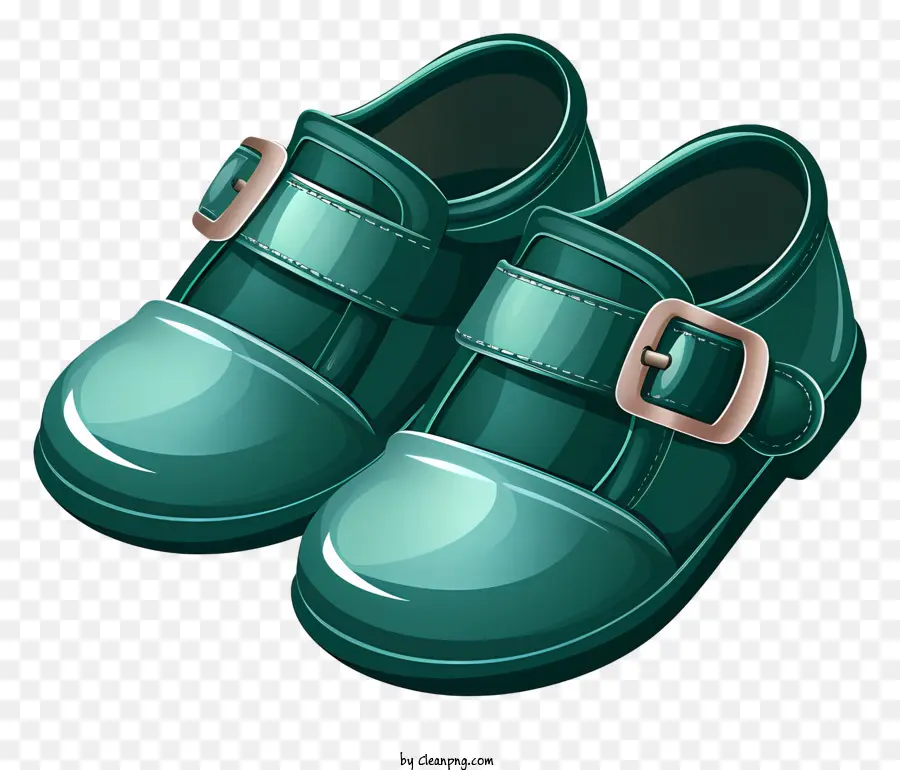 Зеленые туфли，кожаная штука PNG