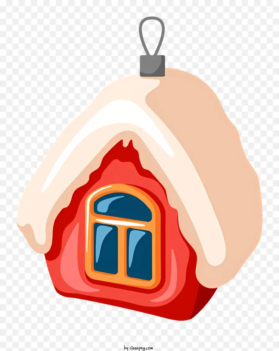 небольшой дом，красный и белый PNG