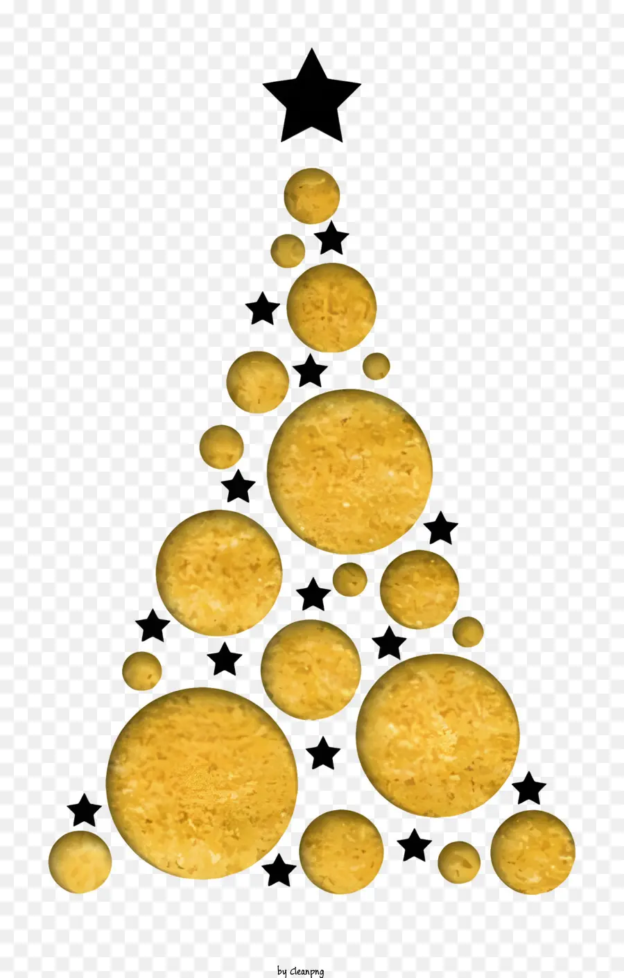 Рождественская елка，золотые монеты PNG