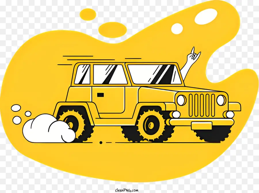Желтая машина，Грунтовая дорога PNG