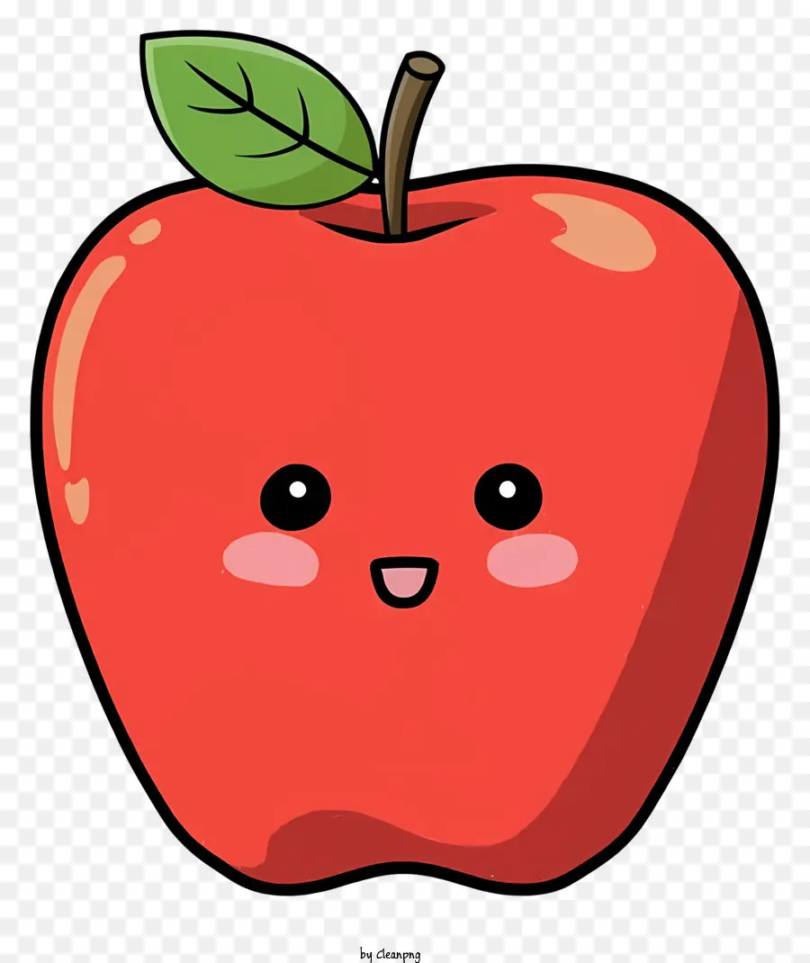 красное яблоко，Улыбающее яблоко PNG