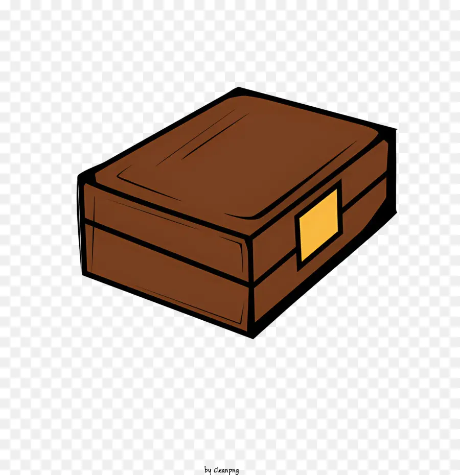 деревянная коробка，Золотая ручка PNG