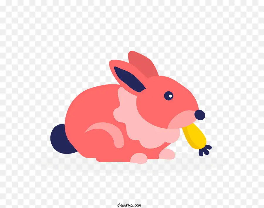 Маленький розовый кролик，Задние ноги PNG