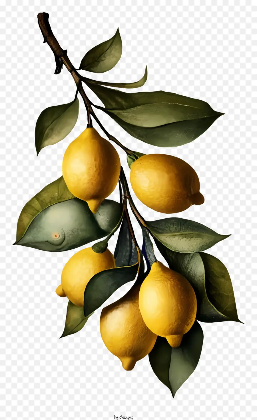 лимоны，ветка дерева PNG