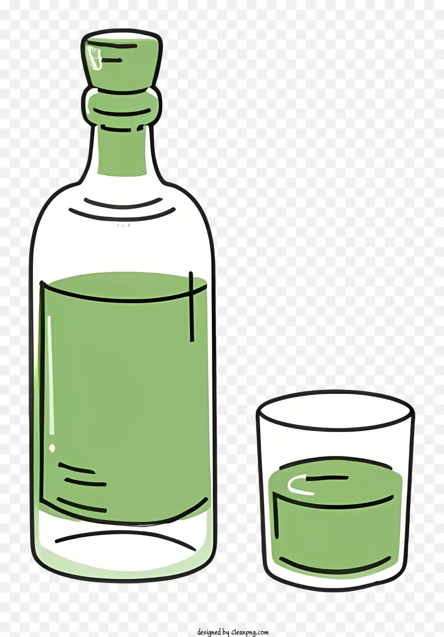 зеленая жидкость，бутылка воды PNG