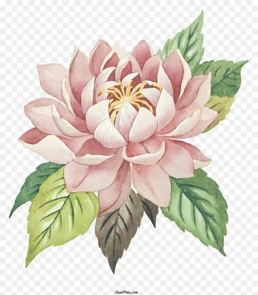 Розовая акварельная живопись，цветок живопись PNG