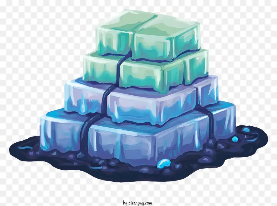 кубики льда，Таяние Льда PNG