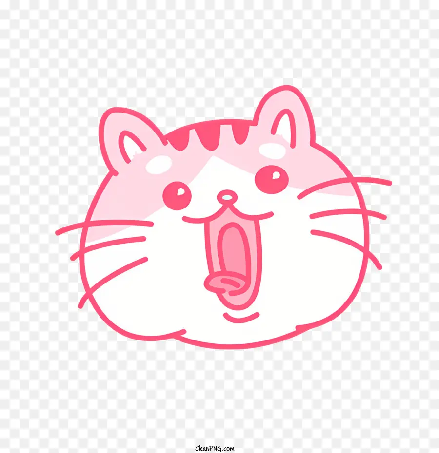 Розовый кот，счастливый кот PNG
