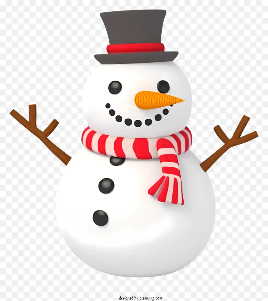 мультфильм снеговик，Снеговик со шарфом PNG