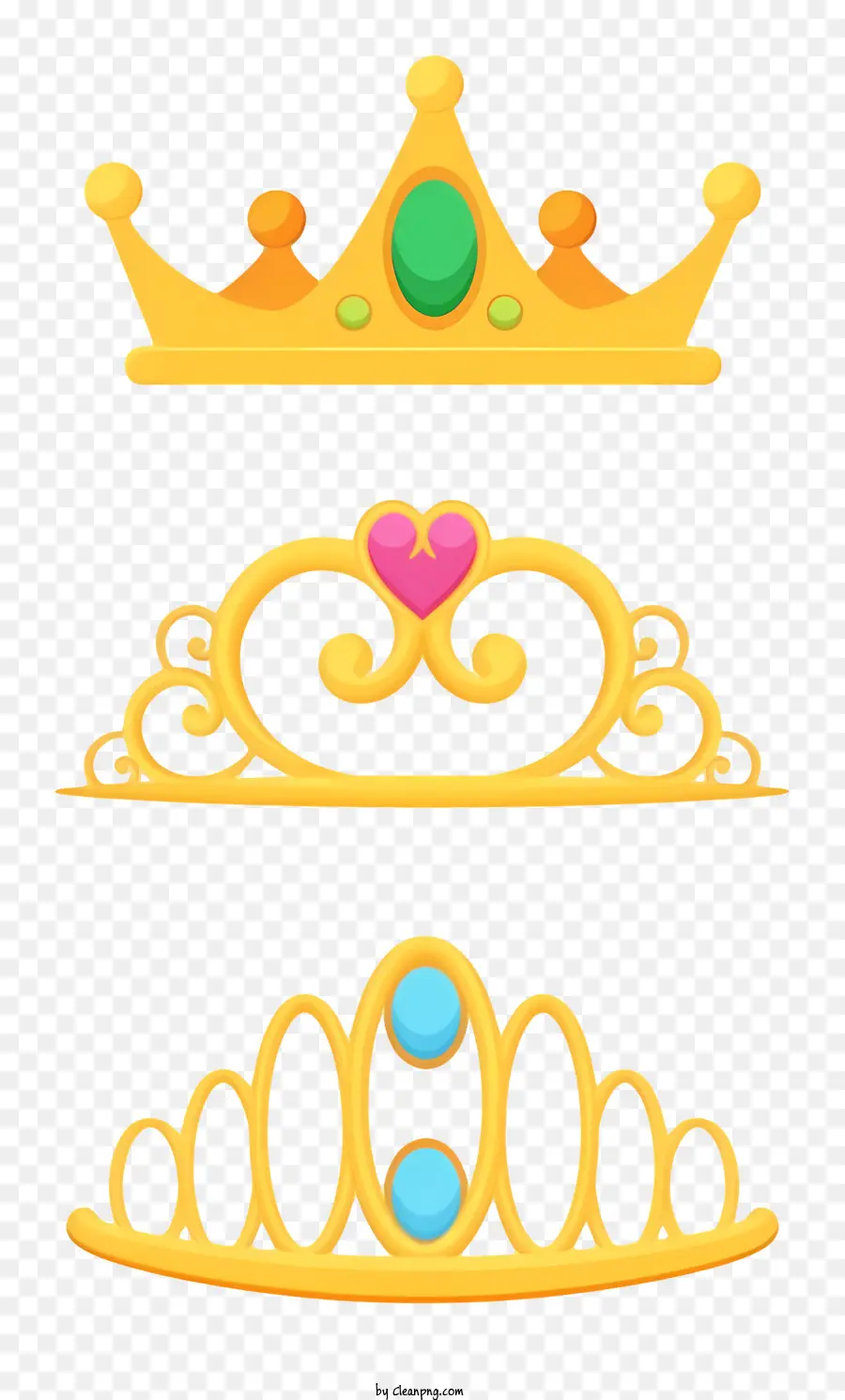 Золотые короны，драгоценные короны PNG