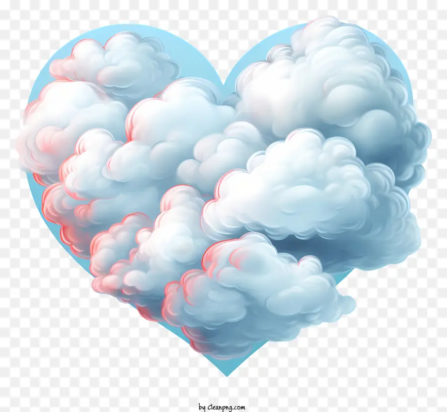 в форме сердца облака，облако искусства PNG