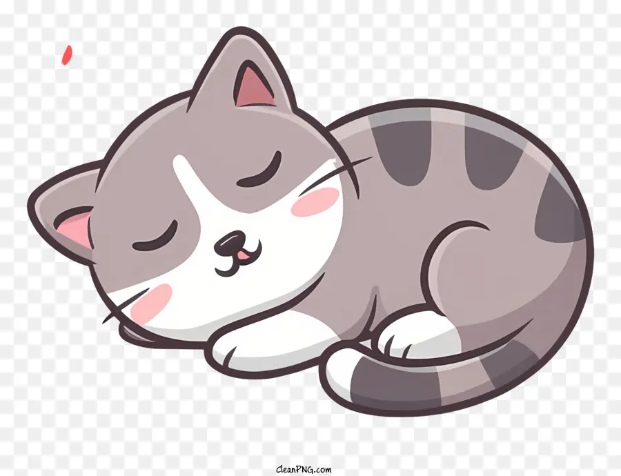 мультфильм кот，спящая кошка PNG