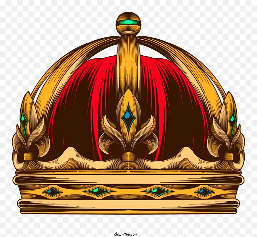 Золотая Корона，Корона с кристаллами PNG