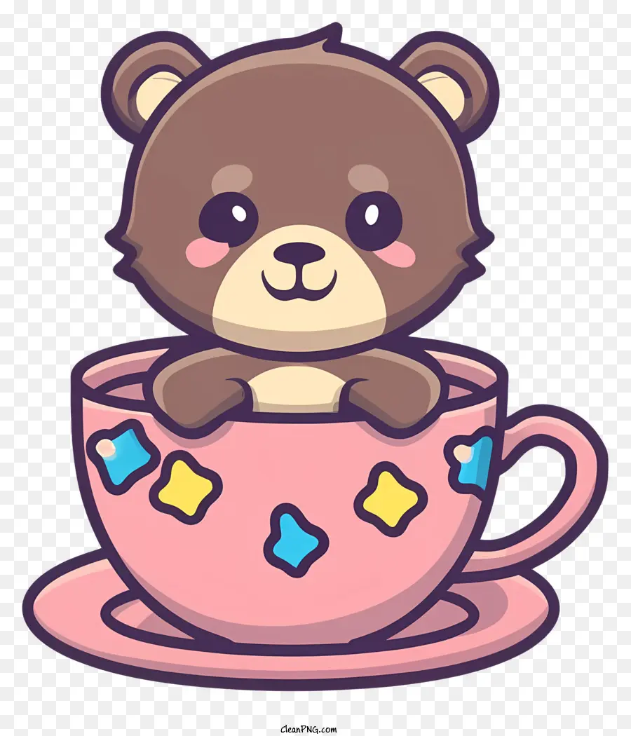 милый медведь，маленькая чашка PNG
