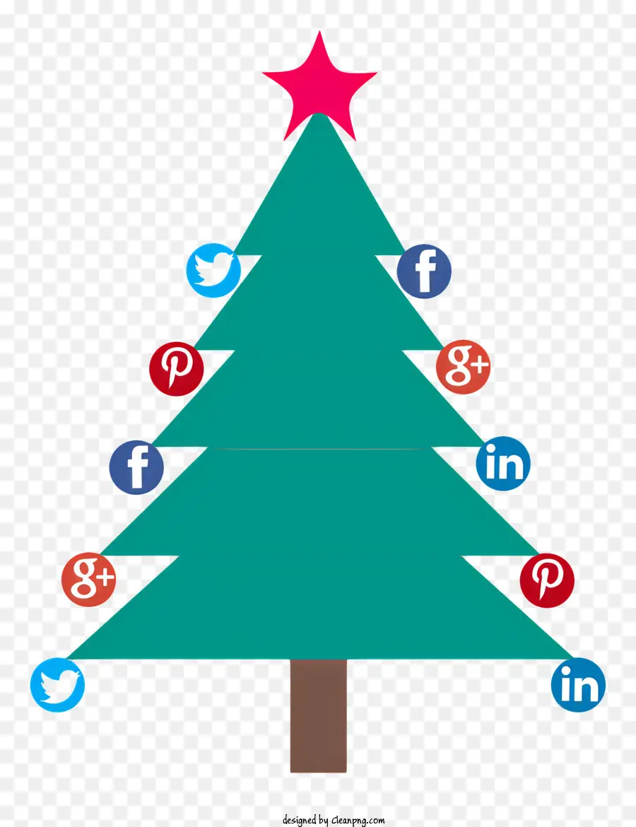 Рождественская елка，иконки социальных медиа PNG