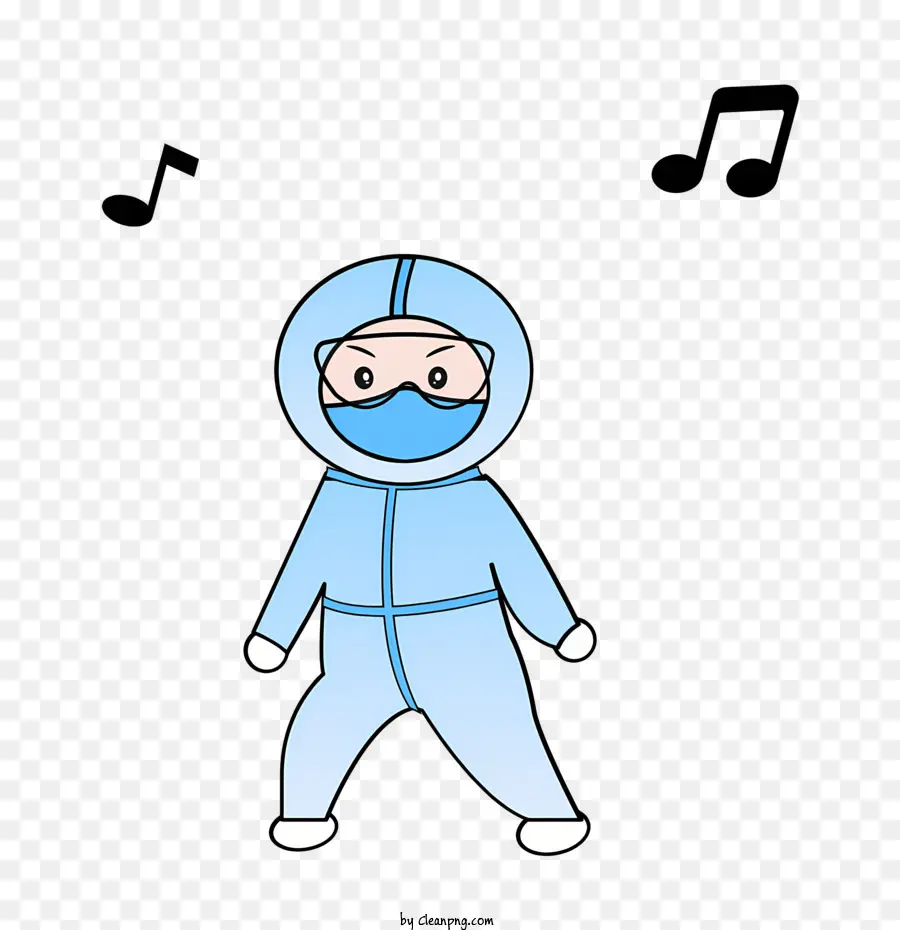 Мультипликационное изображение，Синий защитный костюм PNG