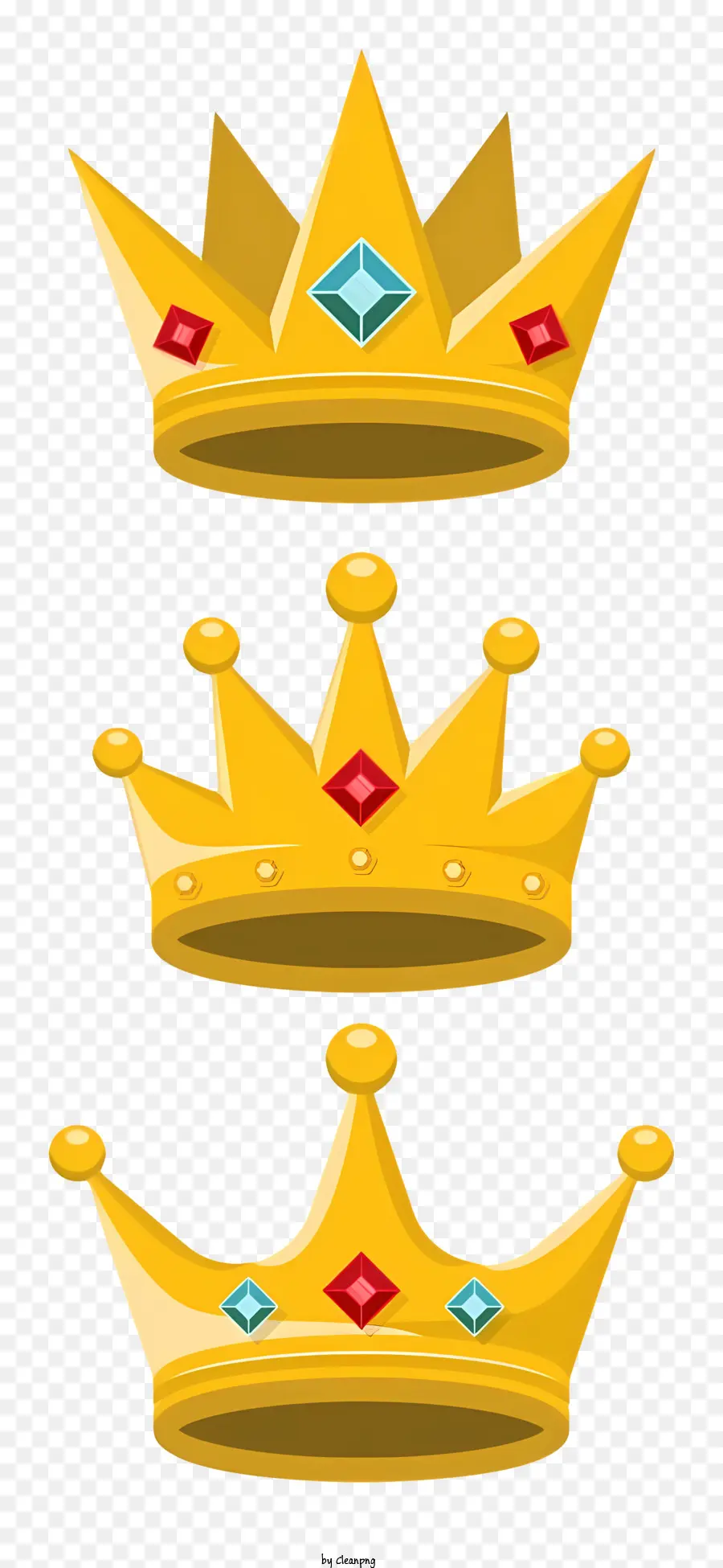 золотые коронки，Корона с бриллиантом PNG