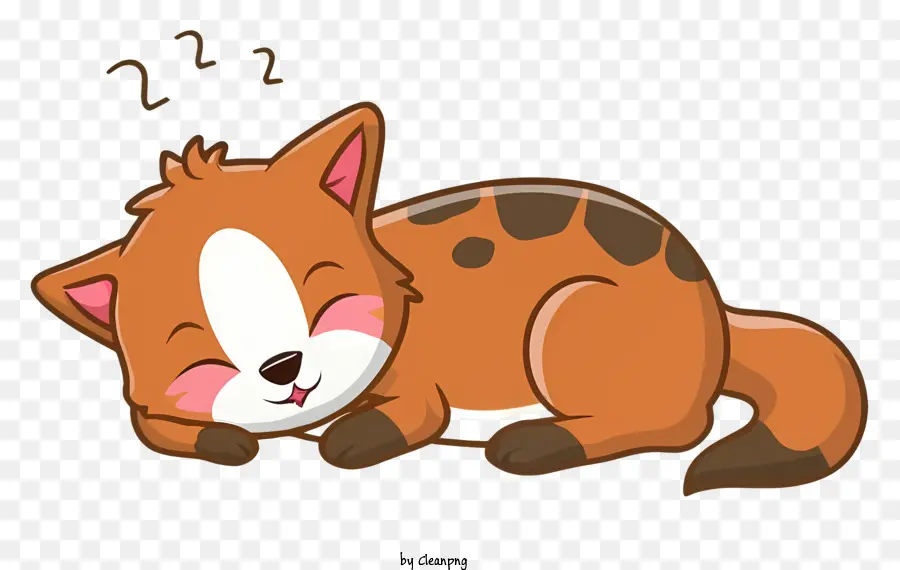 мультфильм кот，спящая кошка PNG