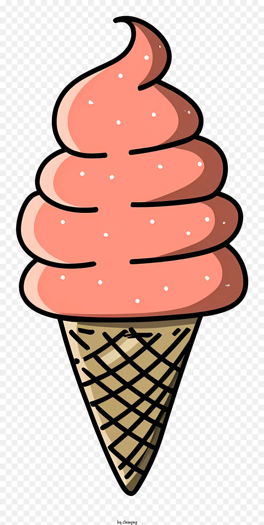 красный конус мороженого，Клубничный Сироп PNG