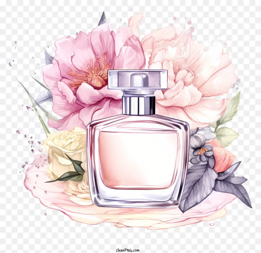 Pink Perfume，цветочная композиция PNG