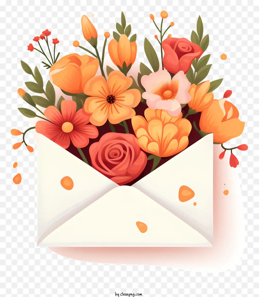 Bouquet Of Flowers，конверт PNG