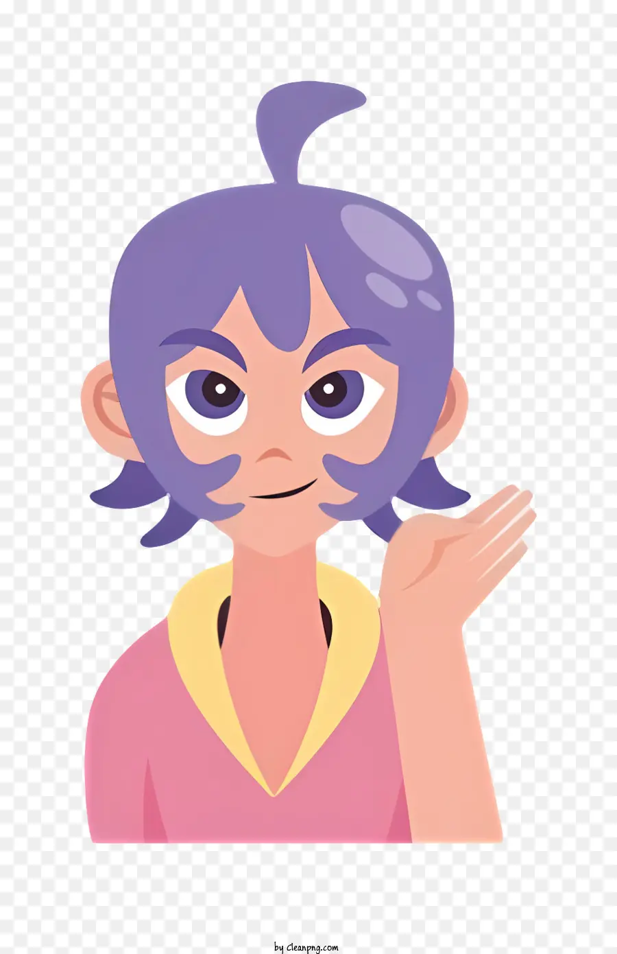 персонажа из мультфильма，фиолетовые волосы PNG