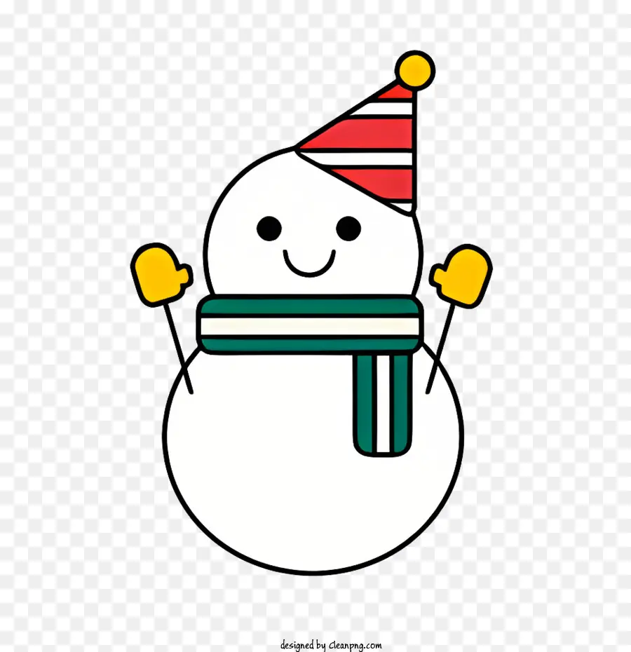 мультфильм снеговик，Зеленая Шляпа PNG