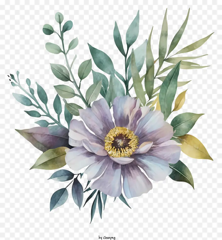 акварельная живопись，цветок PNG