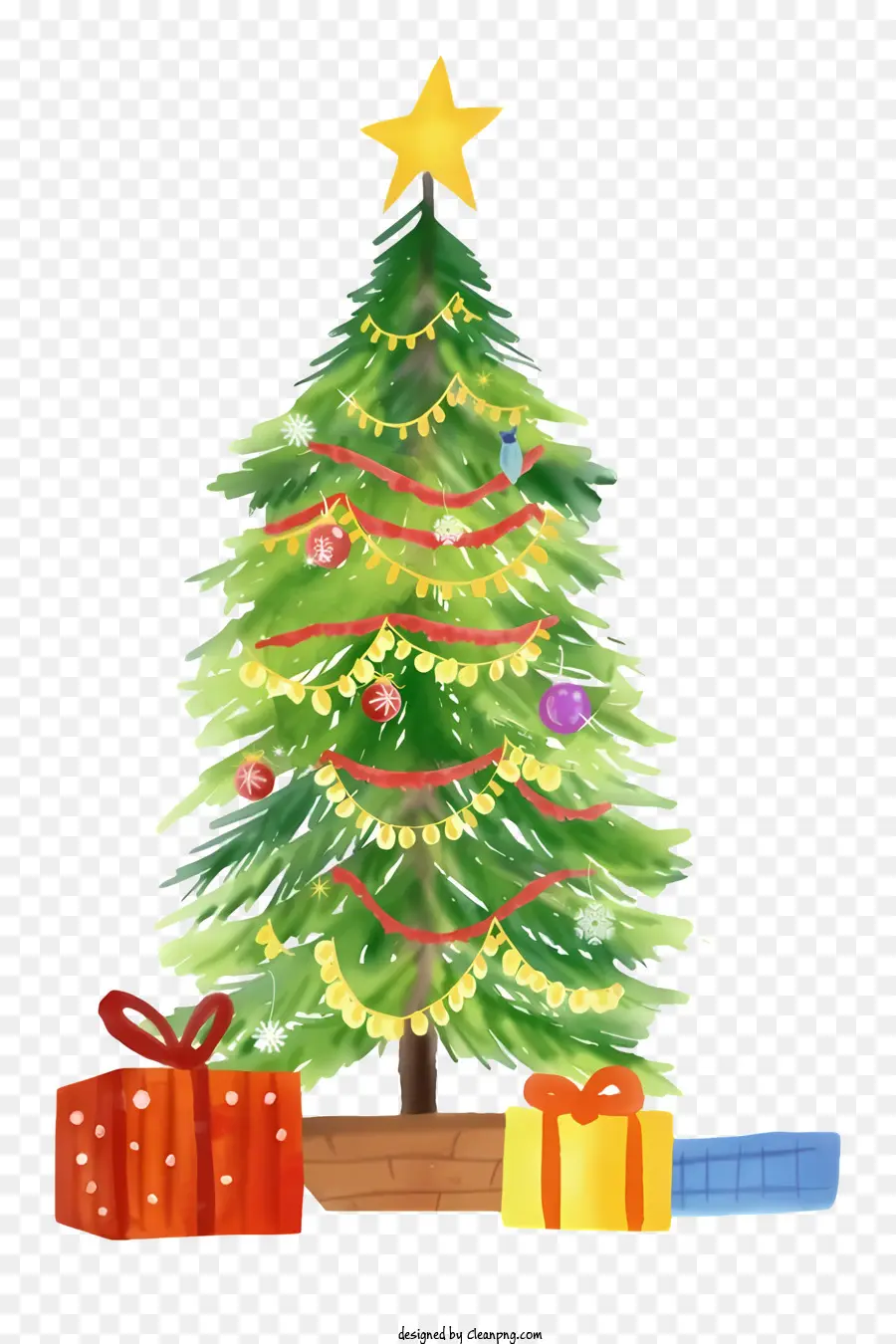 Рождественская елка，праздничные украшения PNG