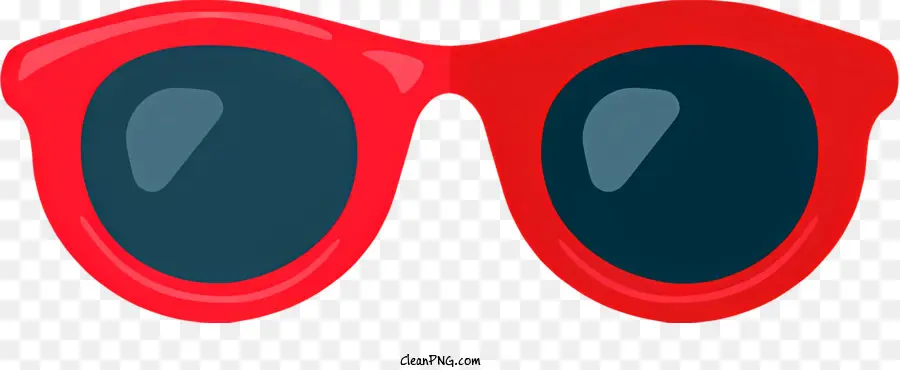Red Sunglasses，черные линзы PNG