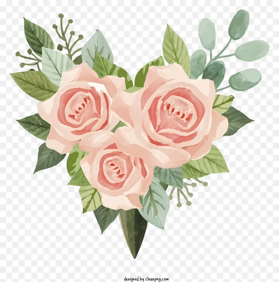 розовые розы，Ваза с цветами PNG