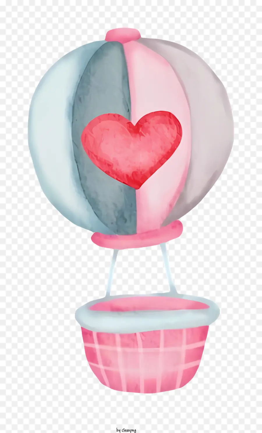 горячий воздух воздушный шар，Корзина в форме сердца PNG