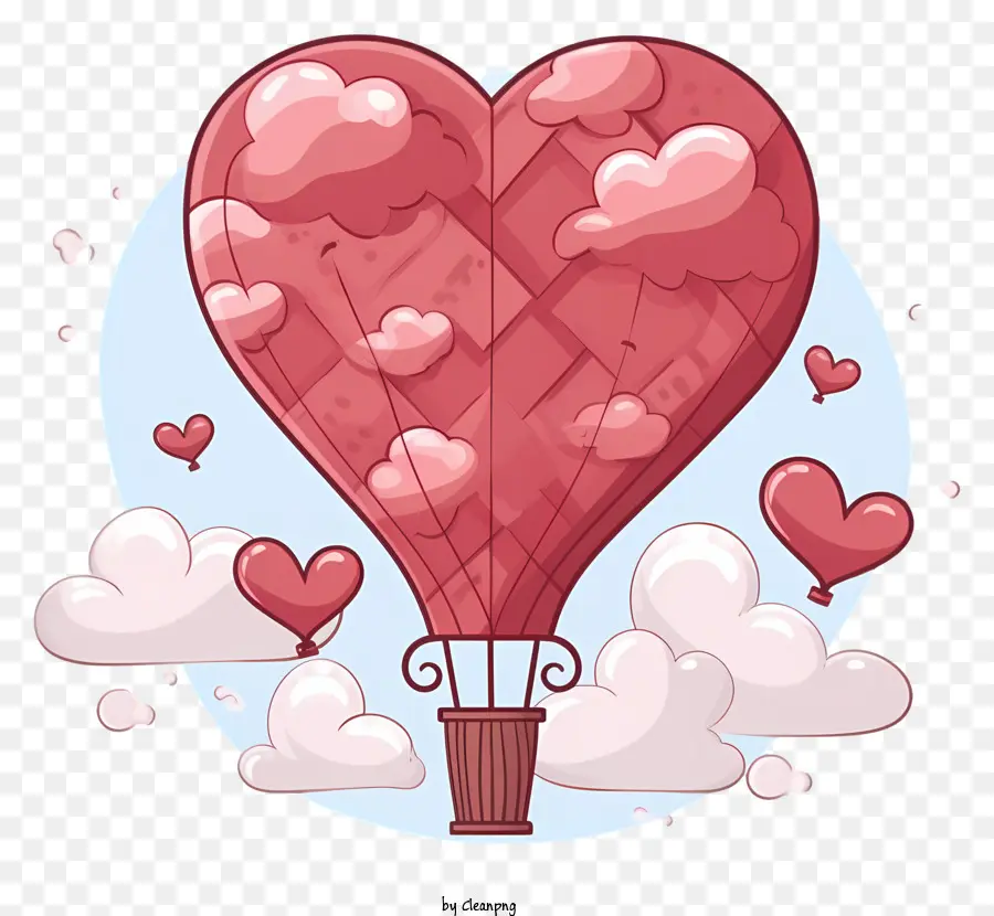 воздушный шар，форма сердца PNG