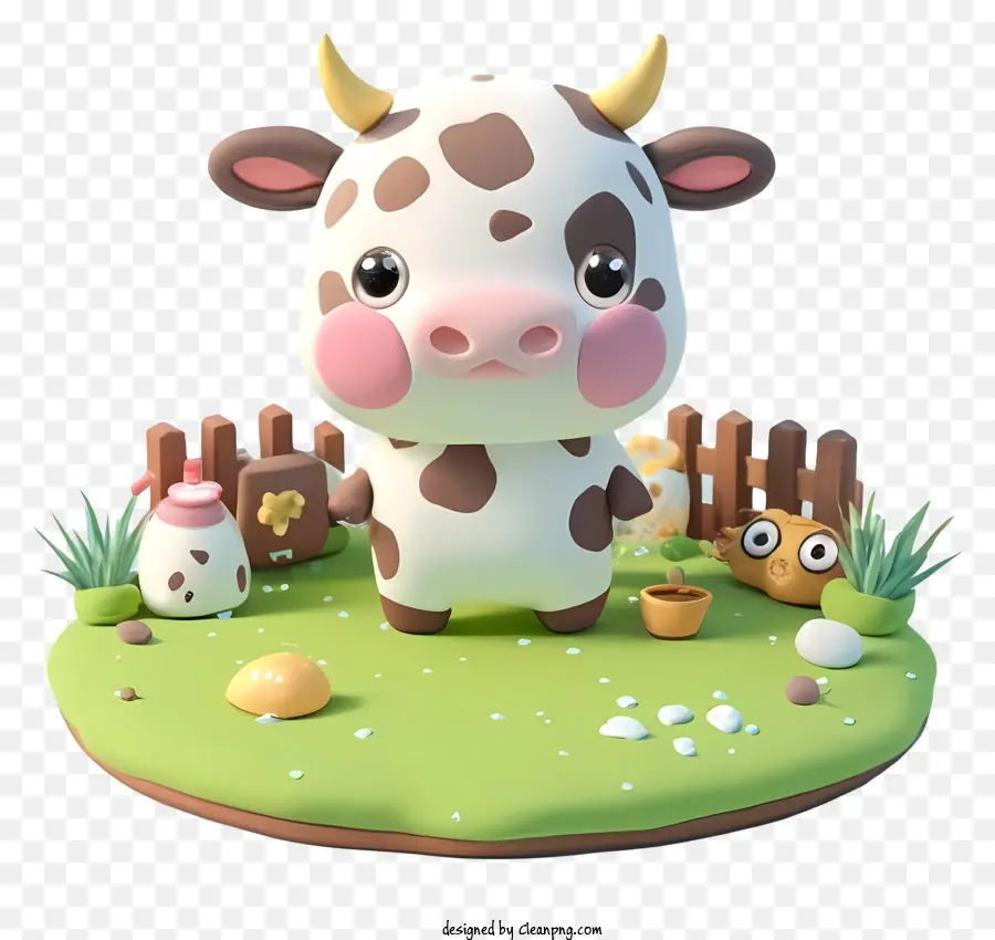 Cartoon Cow，сельскохозяйственных животных PNG