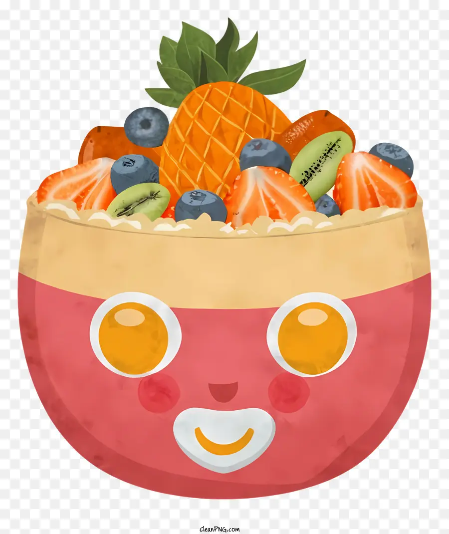 мультфильм фрукты，Улыбающиеся фрукты PNG