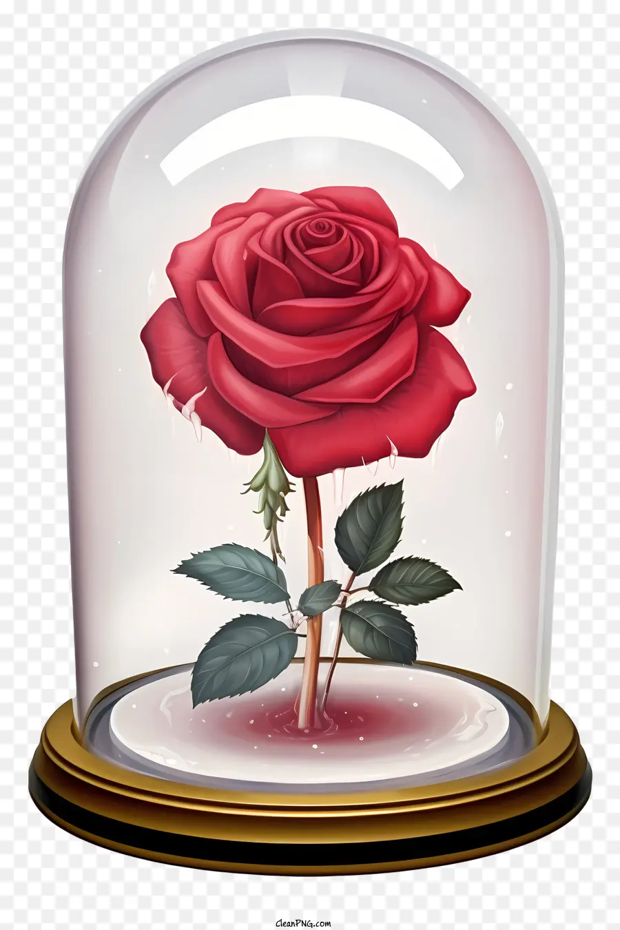 Роза，стеклянный купол PNG