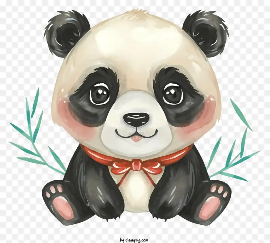 акварельная живопись，Panda Bear PNG