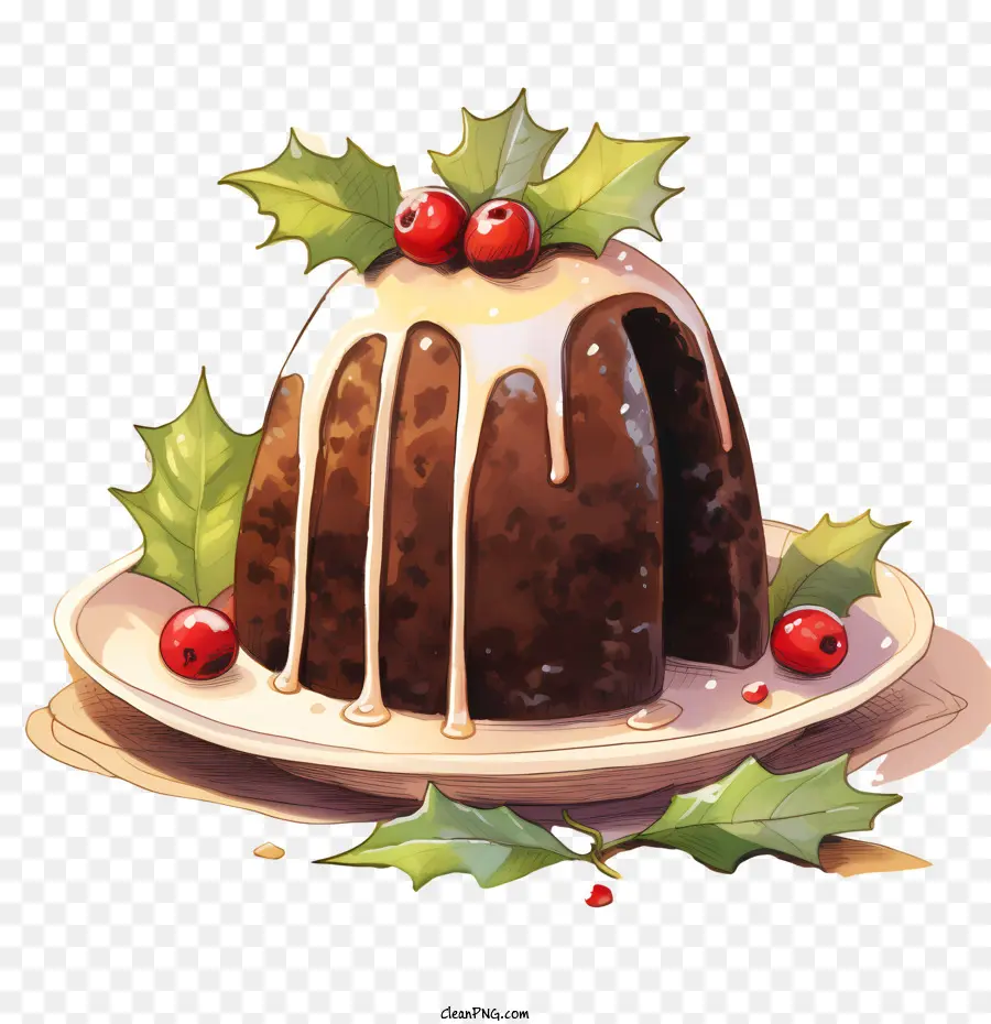 Рождественский десерт，взбитые сливки PNG