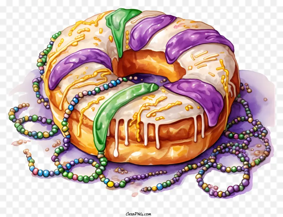 Mardi Gras пончик，Десерт вторник PNG