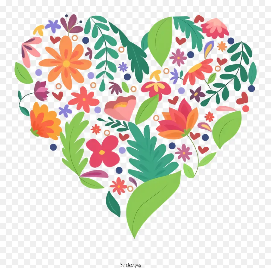 формы сердца，цветочные формы PNG