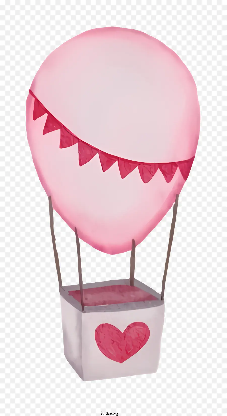 Pink Balloon，красное сердце PNG