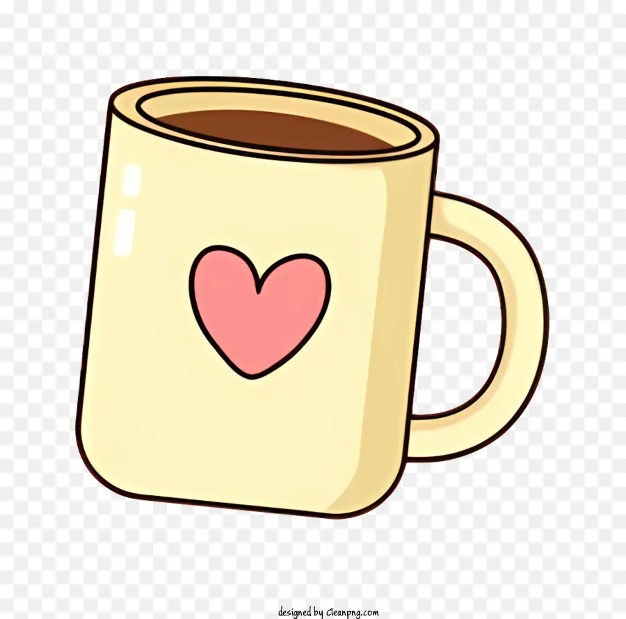 Чашка кофе，Сердце в форме кофе PNG