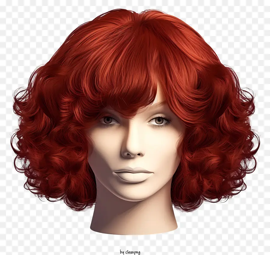 манекен，красный парик PNG