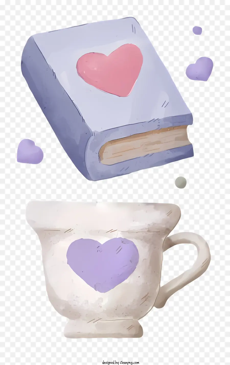 чашка с дизайном сердца，Сердечная чашка PNG